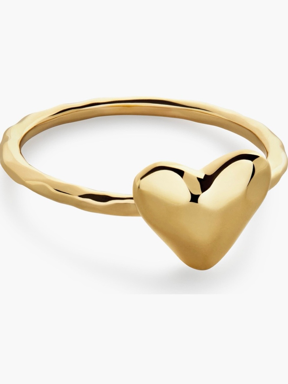 MONICA VINADER Polished Gold Heart Stacking Ring